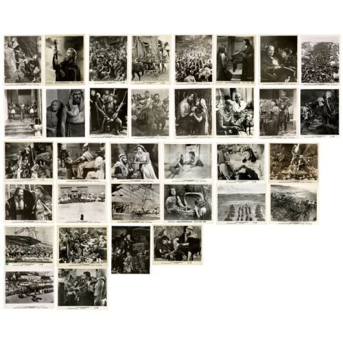 1163. Vintage Original B&W Silver Gelatin Single-Weight Glossy Photographs (34) (8" x 10"); Very Fine- ### THE TEN COMMANDMENTS (1956)