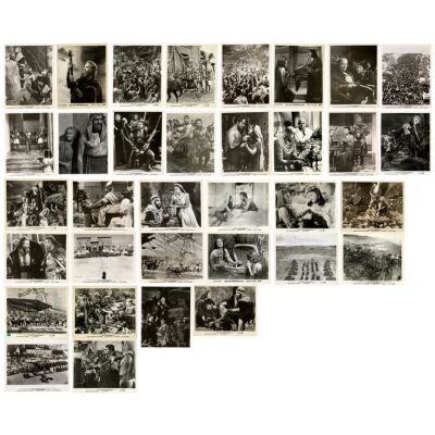 1163. Vintage Original B&W Silver Gelatin Single-Weight Glossy Photographs (34) (8" x 10"); Very Fine- ### THE TEN COMMANDMENTS (1956)