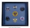 Lot #12: Framed Set of Seven S.H.I.E.L.D. Patches ### MARVEL'S AGENTS OF S.H.I.E.L.D. (2013-2020)