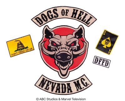 Lot #16: Set of Six Dogs of Hell Patches ### MARVEL'S AGENTS OF S.H.I.E.L.D. (2013-2020)