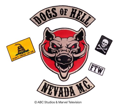 Lot #20: Set of Six Dogs of Hell Patches ### MARVEL'S AGENTS OF S.H.I.E.L.D. (2013-2020)