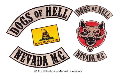 Lot #25: Set of Six Dogs of Hell Patches ### MARVEL'S AGENTS OF S.H.I.E.L.D. (2013-2020)