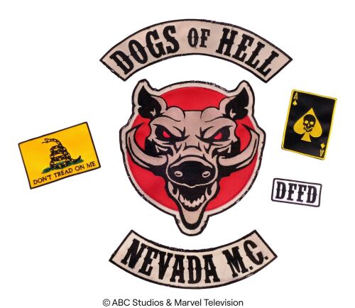 Lot #42: Set of Six Dogs of Hell Patches ### MARVEL'S AGENTS OF S.H.I.E.L.D. (2013-2020)