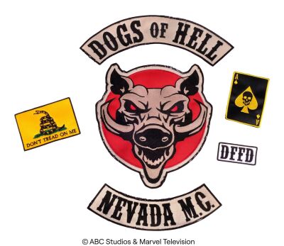 Lot #42: Set of Six Dogs of Hell Patches ### MARVEL'S AGENTS OF S.H.I.E.L.D. (2013-2020)