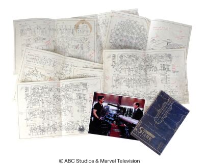 Lot #57: Howard Stark's "Blinding Device" Schematic with Seven Hand-Marked Stark Industries "The Bus" Schematics and Tony Stark Still ### MARVEL'S AGENTS OF S.H.I.E.L.D. (2013-2020)