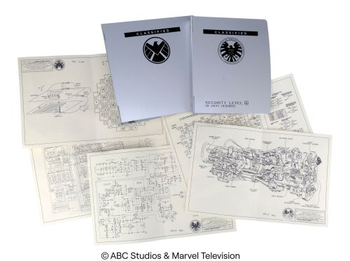 Lot #85: Set of Five Stark Industries "The Bus" Schematics with Two S.H.I.E.L.D. "Classified" Binders ### MARVEL'S AGENTS OF S.H.I.E.L.D. (2013-2020)
