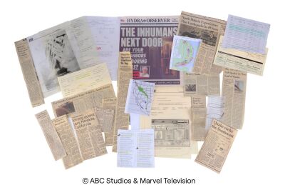 Lot #121: The Inhumans Next Door HYDRA Observer Cover with Collection of Hand-Marked Quake Paperwork ### MARVEL'S AGENTS OF S.H.I.E.L.D. (2013-2020)
