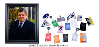Lot #157: Framed Agent Koenig Photograph with 15 S.H.I.E.L.D. Badges ### MARVEL'S AGENTS OF S.H.I.E.L.D. (2013-2020)