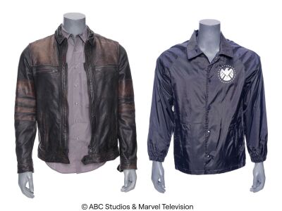 Lot #162: Leo Fitz's S.H.I.E.L.D. Field Jacket and Shirt with Stunt Motorcycle Jacket ### MARVEL'S AGENTS OF S.H.I.E.L.D. (2013-2020)