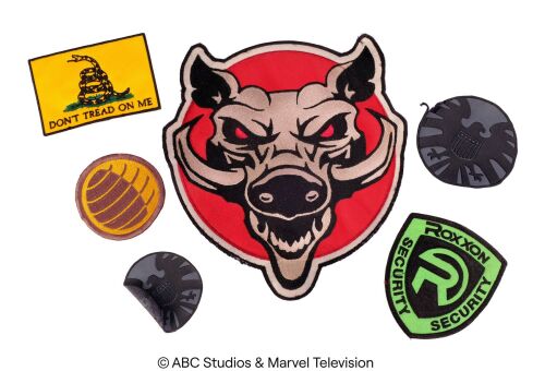 Lot #174: Set of Dogs of Hell, Roxxon, and S.H.I.E.L.D. Patches ### MARVEL'S AGENTS OF S.H.I.E.L.D. (2013-2020)