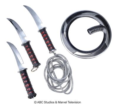 Lot #222: Ruby Hale's Stunt Chakram and Knives ### MARVEL'S AGENTS OF S.H.I.E.L.D. (2013-2020)