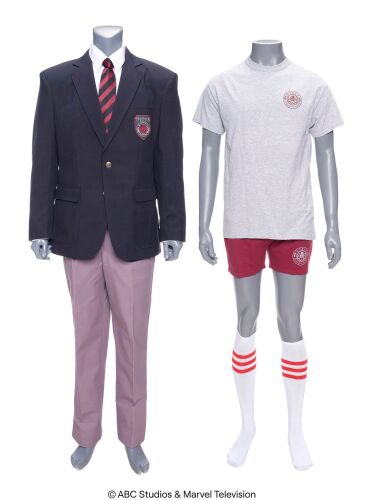 Lot #223: HYDRA Preparatory Academy Uniform and Gym Costumes ### MARVEL'S AGENTS OF S.H.I.E.L.D. (2013-2020)
