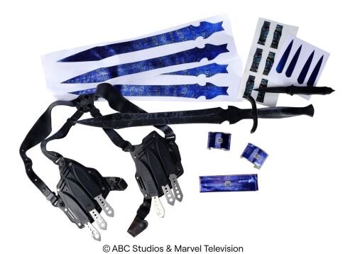 Lot #224: Sarge and Deke Shaw's Shrike-Hunting Components with Anton "Superior" Ivanov's Throwing Knives ### MARVEL'S AGENTS OF S.H.I.E.L.D. (2013-2020)