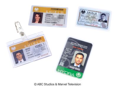 Lot #292: Grant Ward, Jemma Simmons, and Daniel Sousa's S.H.I.E.L.D. IDs with Ward's HYDRA ID ### MARVEL'S AGENTS OF S.H.I.E.L.D. (2013-2020)