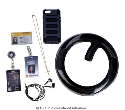 Lot #306: Ruby Hale's Chakram with Elena "Yo-Yo" Rodriguez's Accessories ### MARVEL'S AGENTS OF S.H.I.E.L.D. (2013-2020)