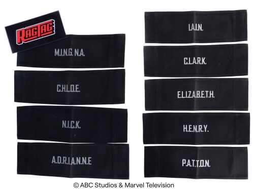 Lot #308: Set of Nine Key Cast Chairbacks with "Ragtag" Production Placard ### MARVEL'S AGENTS OF S.H.I.E.L.D. (2013-2020)