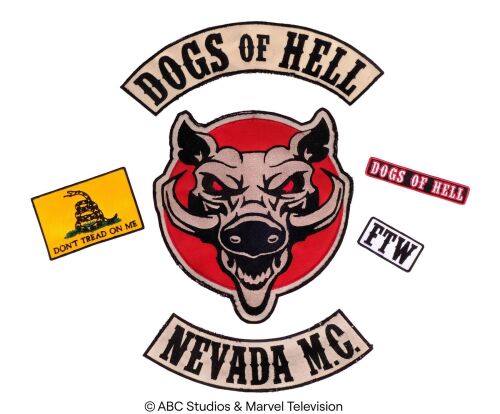 Lot #53: Set of Six Dogs of Hell Patches ### MARVEL'S AGENTS OF S.H.I.E.L.D. (2013-2020)