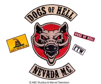 Lot #53: Set of Six Dogs of Hell Patches ### MARVEL'S AGENTS OF S.H.I.E.L.D. (2013-2020)