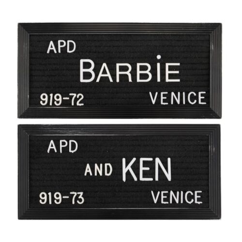 45. Barbie's (Margot Robbie) and Ken's (Ryan Gosling) Screen-matched Mugshot Letter Boards ### BARBIE (2023)