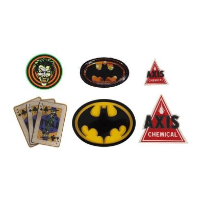 56. Production-made Batman (Michael Keaton) Chest Emblem, Joker Goon Jacket Patch and Crew Jacket Patches ### BATMAN (1989)
