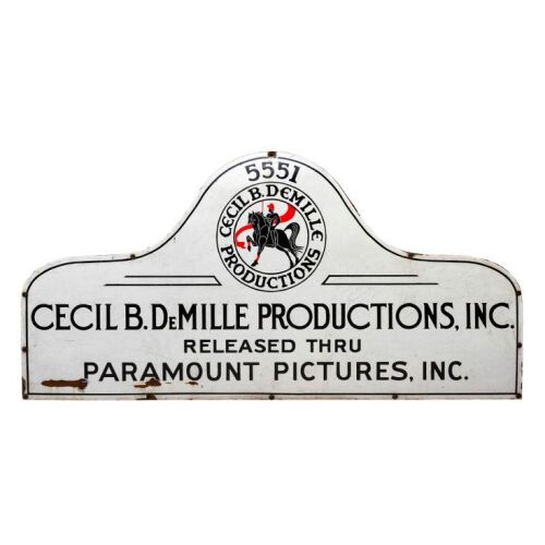 92. Cecil B. DeMille Productions Front Gate Sign ### CECIL B. DEMILLE