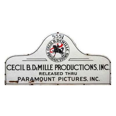 92. Cecil B. DeMille Productions Front Gate Sign ### CECIL B. DEMILLE