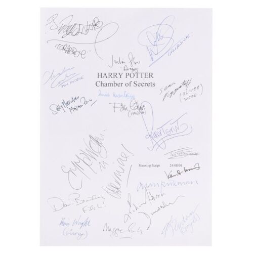 127. The Alan Rickman Archive: Daniel Radcliffe, Emma Watson, Rupert Grint, Alan Rickman and Cast Autographed Script Page ### HARRY POTTER AND THE CHAMBER OF SECRETS (2002)