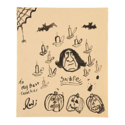 128. The Alan Rickman Archive: Rupert Grint Hand-Painted Halloween Message for Alan Rickman ### HARRY POTTER SERIES (2001 - 2011)