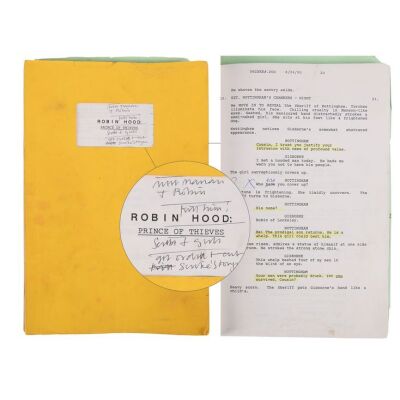 130. The Alan Rickman Archive: Bound Primary Hand-Annotated Shooting Script and Photo ### ROBIN HOOD: PRINCE OF THIEVES (1991)