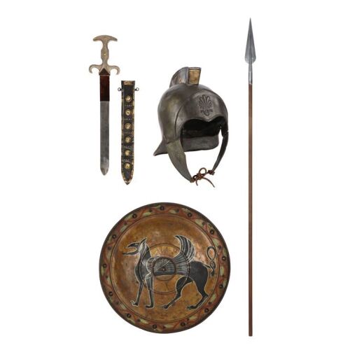 240. Argonaut Helmet, Shield, Spear, Retractable Sword and Sheath ### JASON AND THE ARGONAUTS (1963)