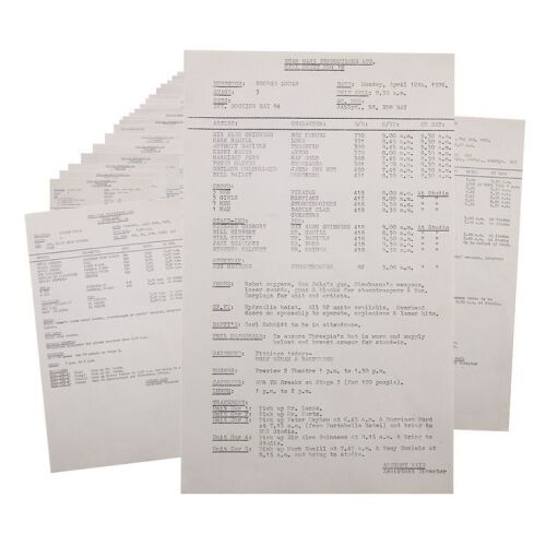 346. Set of 22 Call Sheets ### STAR WARS: A NEW HOPE (1977)