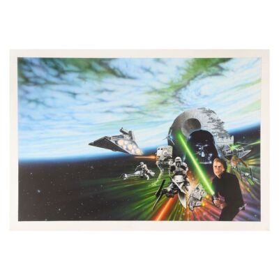 368. Original Hand-Painted Box Artwork for Atari ST Game ### STAR WARS: RETURN OF THE JEDI (1983)