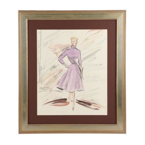 411. Hand-Painted Edith Head Kim Novak Costume Design ### VERTIGO (1958)