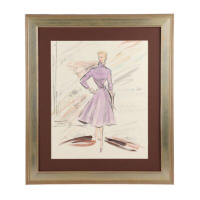 411. Hand-Painted Edith Head Kim Novak Costume Design ### VERTIGO (1958)
