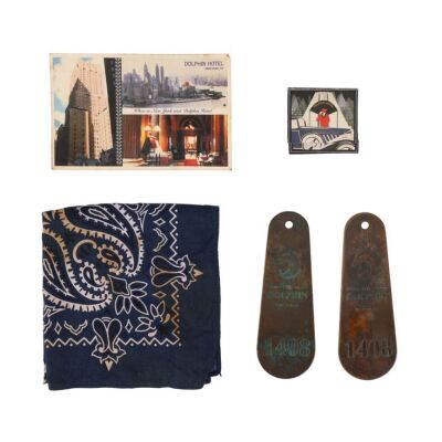 426. Mike Enslin's (John Cusack) 1408 Room Key Fobs, Postcard, Matches, and Bandana ### 1408 (2007)