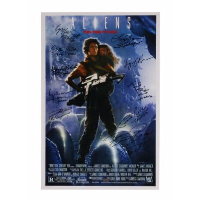 446. Sigourney Weaver, Michael Biehn, Lance Henriksen and Cast-Autographed Poster ### ALIENS (1986)
