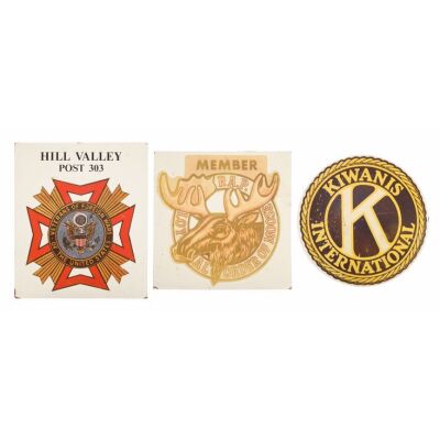 456. Set of Three Civic Association Emblems from Hill Valley Welcome Sign ### BACK TO THE FUTURE (1985)