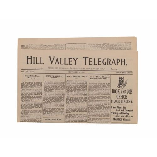 460. 1885 Hill Valley Telegraph Newspaper ### BACK TO THE FUTURE PART III (1990)