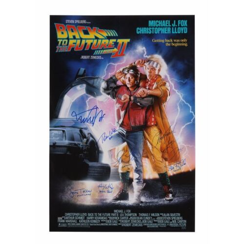 470. Michael J. Fox, Christopher Lloyd, Tom Wilson, Lea Thompson and Others-Autographed ZigZag Commercial Poster ### BACK TO THE FUTURE PART II (1989)