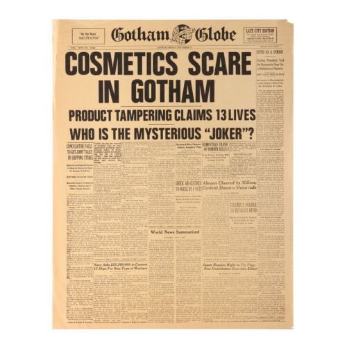 475. Cosmetics Scare in Gotham Newspaper ### BATMAN (1989)