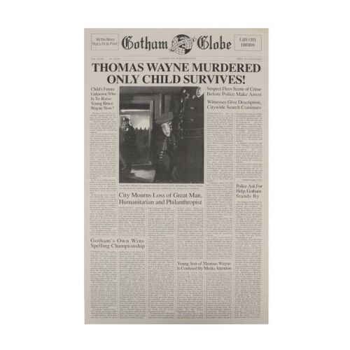 489. Thomas Wayne Murdered Newspaper ### BATMAN RETURNS (1992)