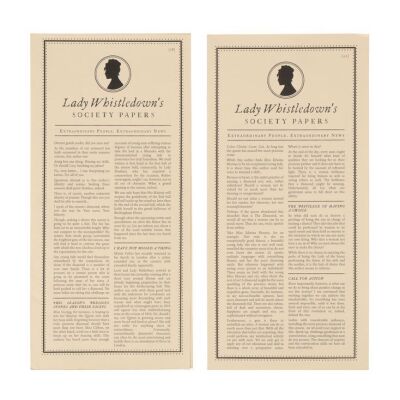 532. Pair of Lady Whistledown Society Papers ### BRIDGERTON (2020-CURRENT, T.V. SERIES)