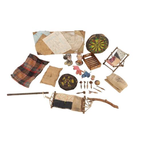 550. Collection of Set Dressing Items, Including Escape Plan Table, Bab's Knitting Set, Chair and Hammock ### CHICKEN RUN (2000)
