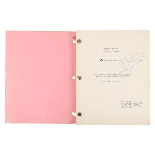 577. Tom Savini-Autographed Bound Final Shooting Script ### DAWN OF THE DEAD (1978)