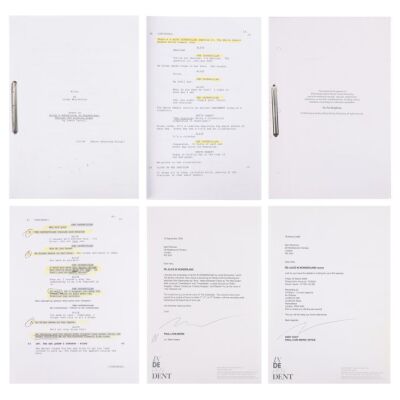 586. The Alan Rickman Archive: Bound Personal Highlighted Shooting Scripts and Hand-Annotated Revised Script Pages ### ALICE IN WONDERLAND (2010)