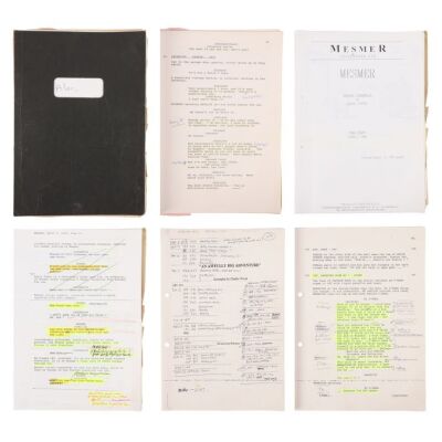 587. The Alan Rickman Archive: Personal Hand-Annotated Shooting Scripts and Letter from Stephen Poliakoff ### AN AWFULLY BIG ADVENTURE (1995)/ MESMER (1994)/ CLOSE MY EYES (1991)
