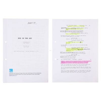 591. The Alan Rickman Archive: Hand-Annotated Personal Shooting Script ### EYE IN THE SKY (2015)