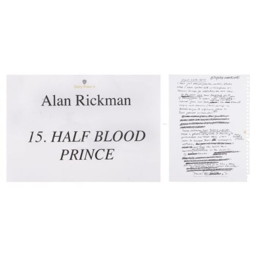 595. The Alan Rickman Archive: Handwritten Notes for Empire Magazine and Dressing Room Sign ### HARRY POTTER AND THE HALF-BLOOD PRINCE (2009)
