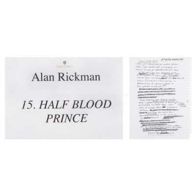 595. The Alan Rickman Archive: Handwritten Notes for Empire Magazine and Dressing Room Sign ### HARRY POTTER AND THE HALF-BLOOD PRINCE (2009)