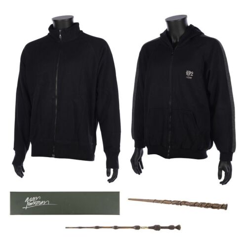 601. The Alan Rickman Archive: Crew Gift Wand in Box Autographed by Alan Rickman, Elder Wand Crew Gift and Crew Tops ### HARRY POTTER SERIES (2001 - 2011)